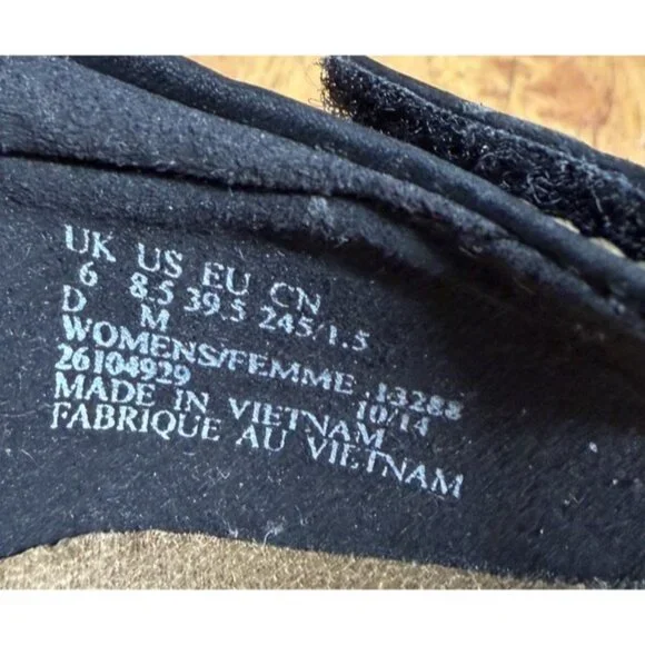 Women’s CLARKS size 8.5 Wendy Alto Black Leather Casual Shoes Sandals - Picture 7 of 7